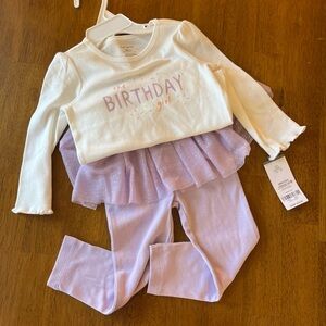 Carter's Birthday Girl Outfit - White and Purple